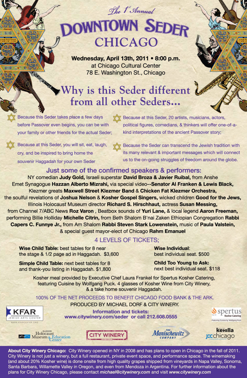 Chicago Seder Poster