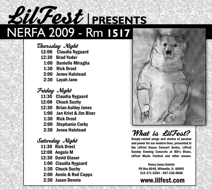 Lilfest- Nerfa 2009 Schedule